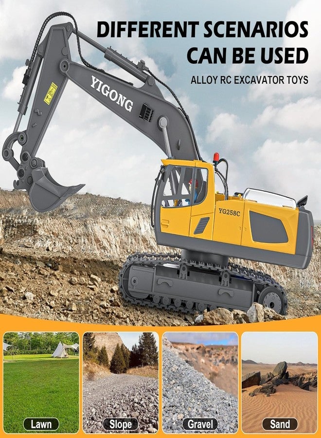 Junona 11CH Remote Control Excavator Toy, 1:20 Scale, 2.4GHz, Metal Shovel with Lights and Sounds, Construction Vehicle for Children 6-12 Years - Multicolor - Image 5